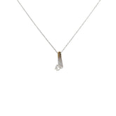 14k White Gold .20ct H VS2 Round Diamond Solitaire Necklace